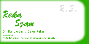 reka szam business card