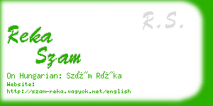 reka szam business card